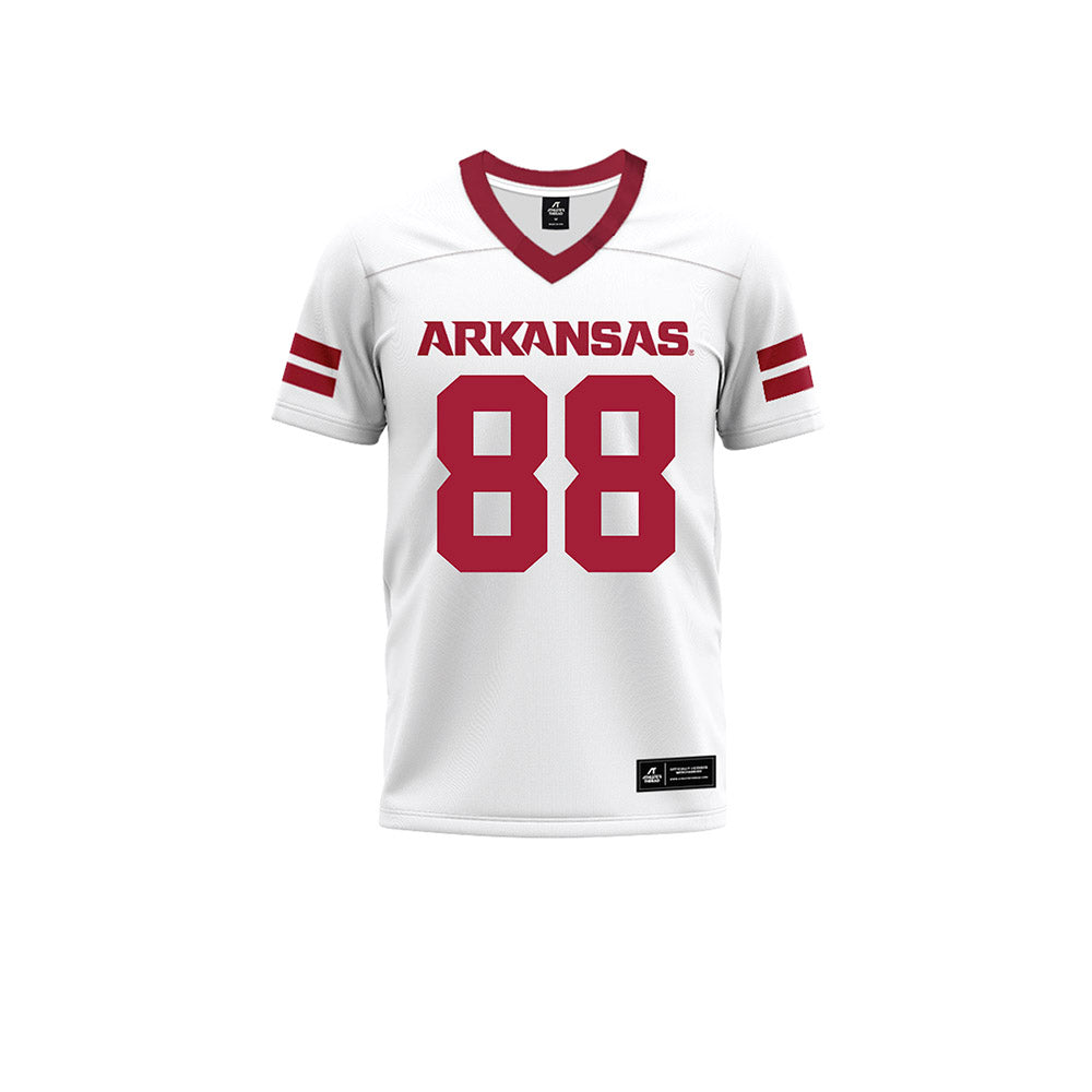 Arkansas - NCAA Football : Danny Saili - White Premium Football Jersey-0