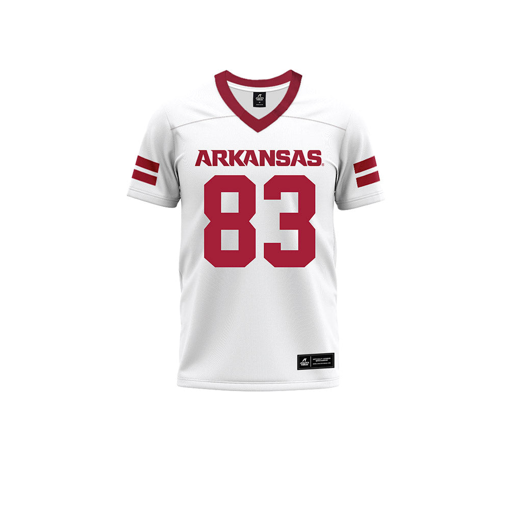 Arkansas - NCAA Football : Dazmin James - White Premium Football Jersey-0