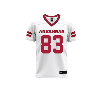 Arkansas - NCAA Football : Dazmin James - White Premium Football Jersey-0