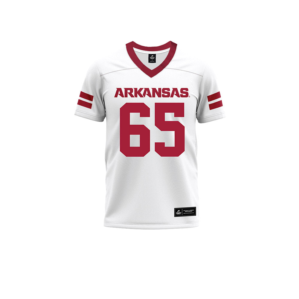 Arkansas - NCAA Football : Aaron Smith - White Premium Football Jersey-0
