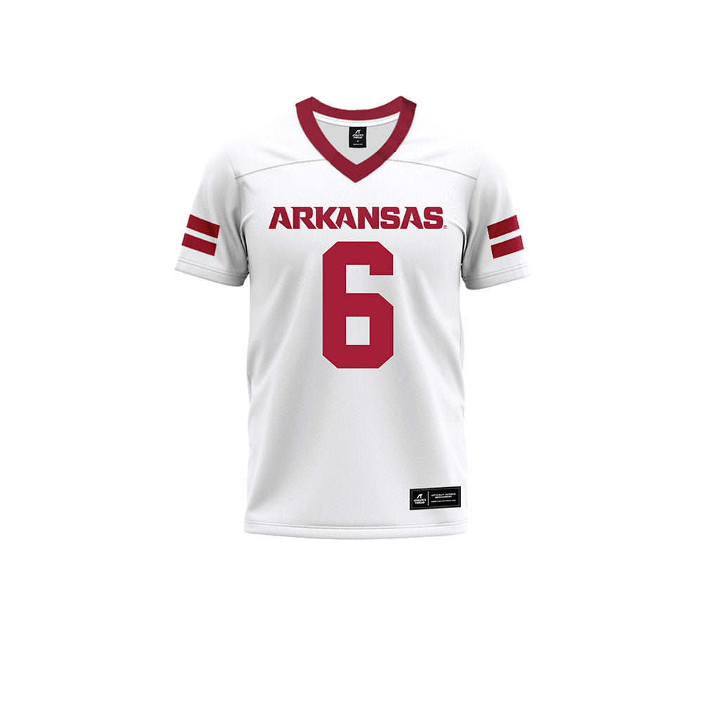 Arkansas - NCAA Football : Kavion Henderson - White Premium Football Jersey-0