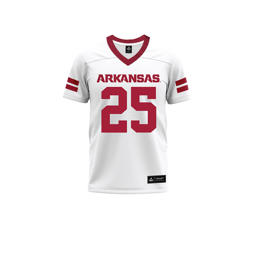 Arkansas - NCAA Football : Tavion Wallace - White Premium Football Jersey-0