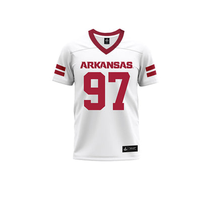 Arkansas - NCAA Football : Quincy Rhodes Jr - White Premium Football Jersey-0