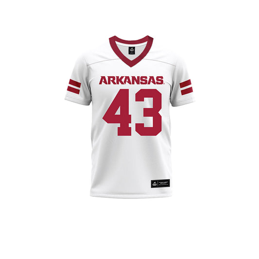 Arkansas - NCAA Football : Trent Sellers - White Premium Football Jersey-0
