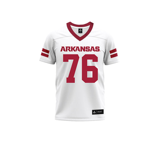 Arkansas - NCAA Football : E'Marion Harris - White Premium Football Jersey-0