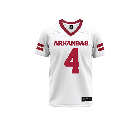 Arkansas - NCAA Football : Isaac TeSlaa - White Premium Football Jersey-0