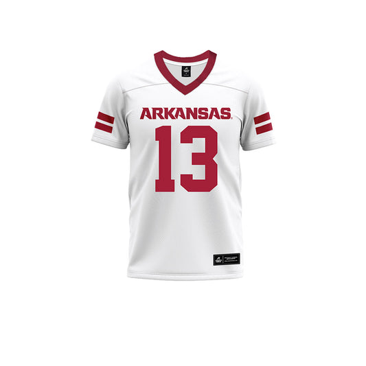 Arkansas - NCAA Football : Kani Walker - White Premium Football Jersey-0