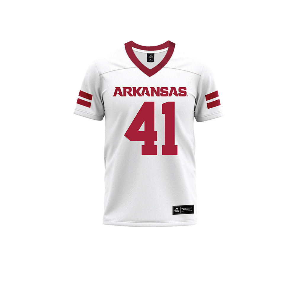 Arkansas - NCAA Football : Kyle Thompson - White Premium Football Jersey-0