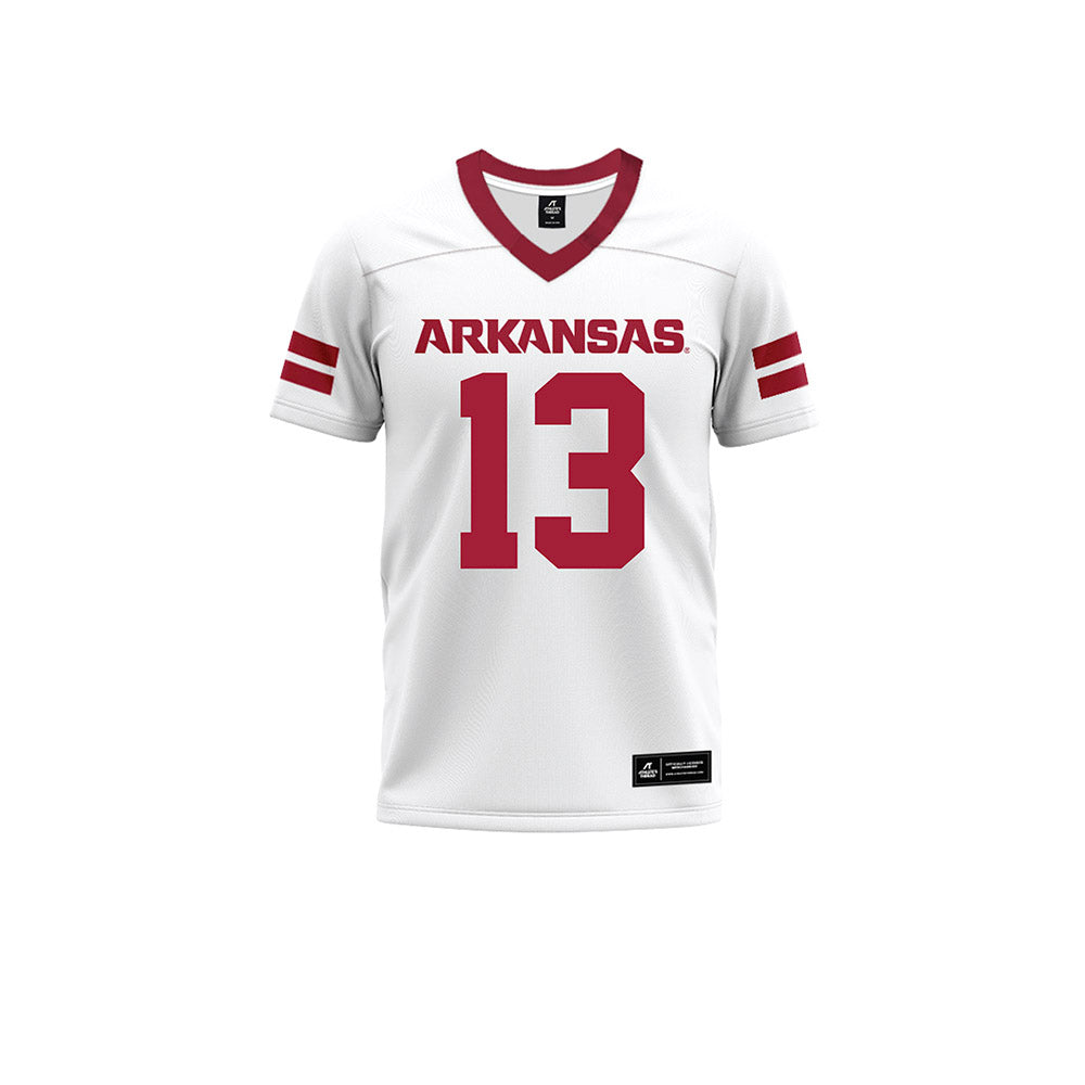 Arkansas - NCAA Football : Rykar Acebo - White Premium Football Jersey-0