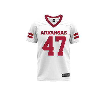 Arkansas - NCAA Football : Maddox Lassiter - White Premium Football Jersey-0