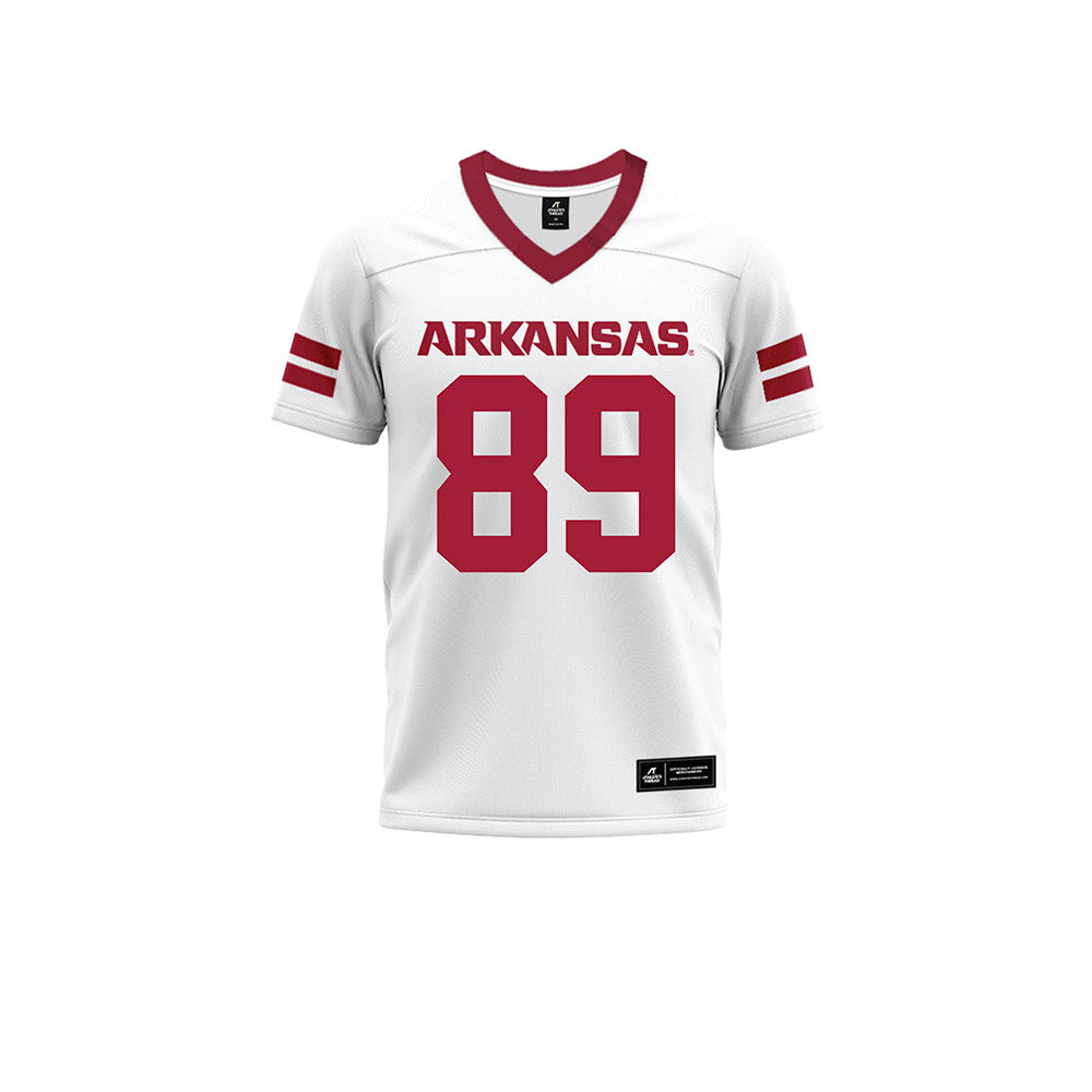 Arkansas - NCAA Football : Spencer Henslee - White Premium Football Jersey-0