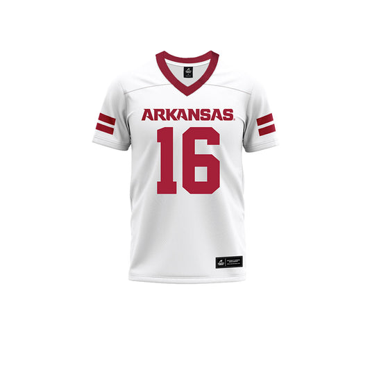 Arkansas - NCAA Football : Miguel Mitchell - White Premium Football Jersey-0