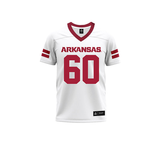Arkansas - NCAA Football : Jonas Nantze - White Premium Football Jersey-0