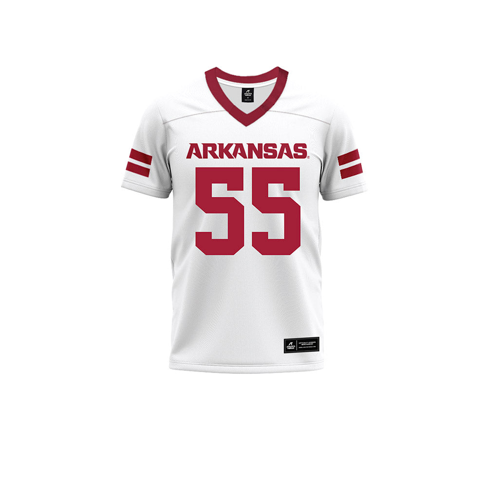 Arkansas - NCAA Football : JJ Hollingsworth - White Premium Football Jersey-0