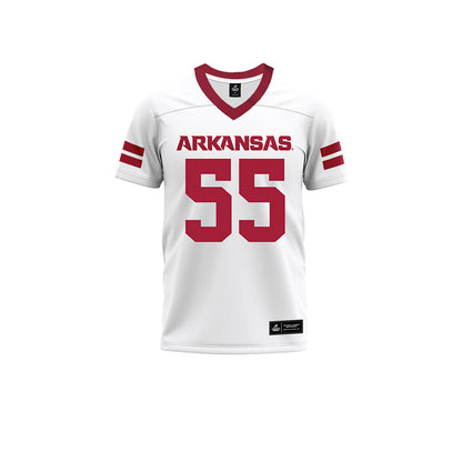 Arkansas - NCAA Football : JJ Hollingsworth - White Premium Football Jersey-0