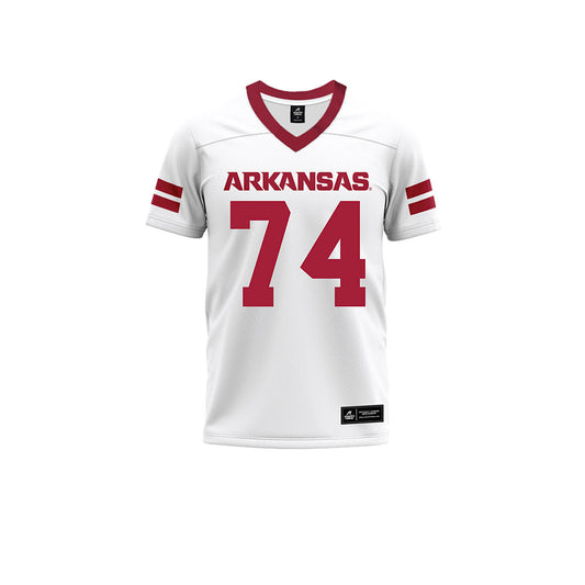 Arkansas - NCAA Football : Luke Brown - White Premium Football Jersey-0