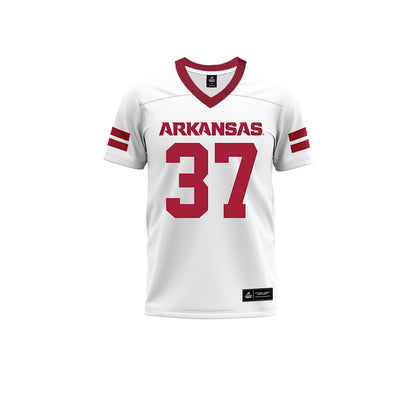 Arkansas - NCAA Football : Devin Bale - White Premium Football Jersey-0