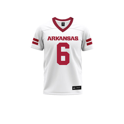 Arkansas - NCAA Football : Isaiah Sategna - White Premium Football Jersey-0
