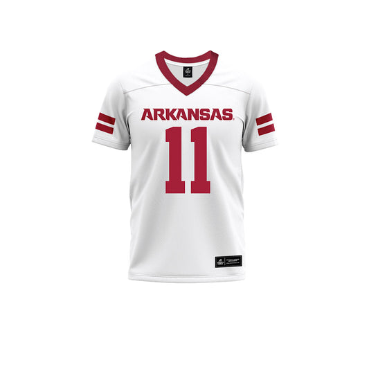 Arkansas - NCAA Football : Monte Harrison - White Premium Football Jersey-0