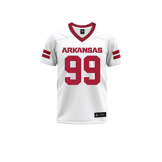 Arkansas - NCAA Football : Kaleb James - White Premium Football Jersey-0