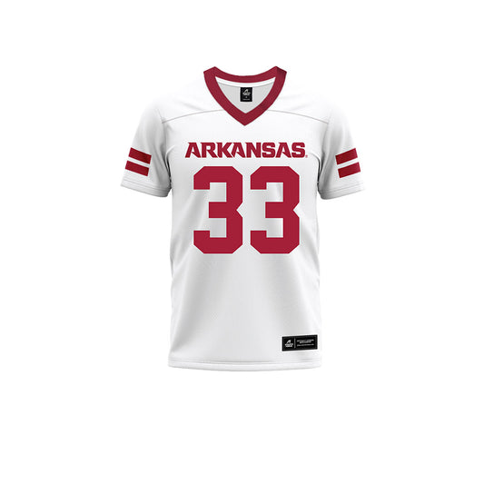 Arkansas - NCAA Football : Jeremiah Beck Jr. - White Premium Football Jersey-0