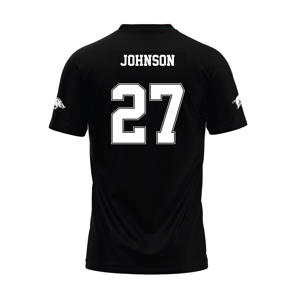 Arkansas - NCAA Football : Ahkhari Johnson - Black Premium Football Jersey