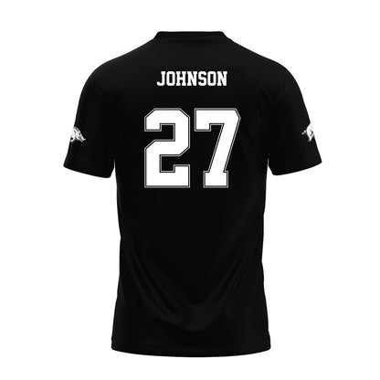 Arkansas - NCAA Football : Ahkhari Johnson - Black Premium Football Jersey