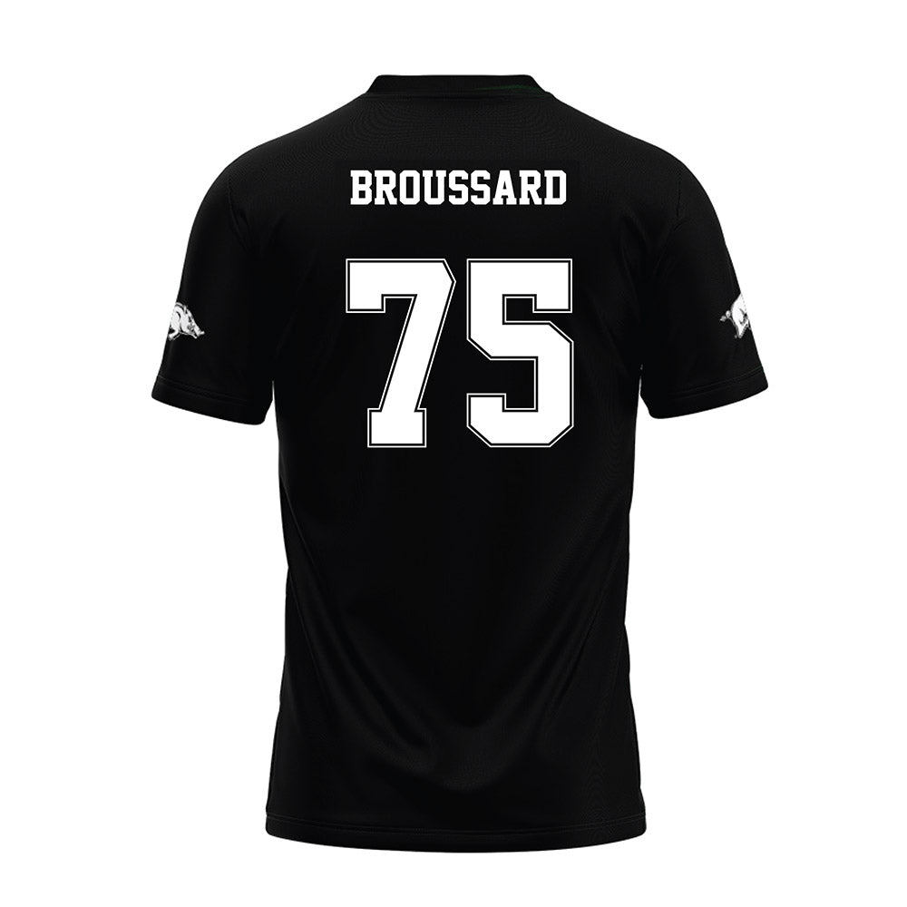 Arkansas - NCAA Football : Kavion Broussard - Black Premium Football Jersey-1