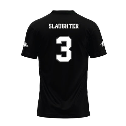 Arkansas - NCAA Football : Doneiko Slaughter - Black Premium Football Jersey