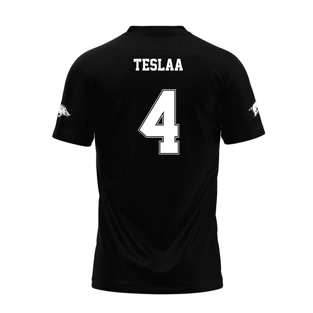 Arkansas - NCAA Football : Isaac TeSlaa - Black Premium Football Jersey