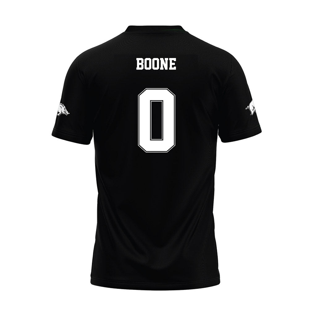 Arkansas - NCAA Football : Justus Boone - Black Premium Football Jersey-1