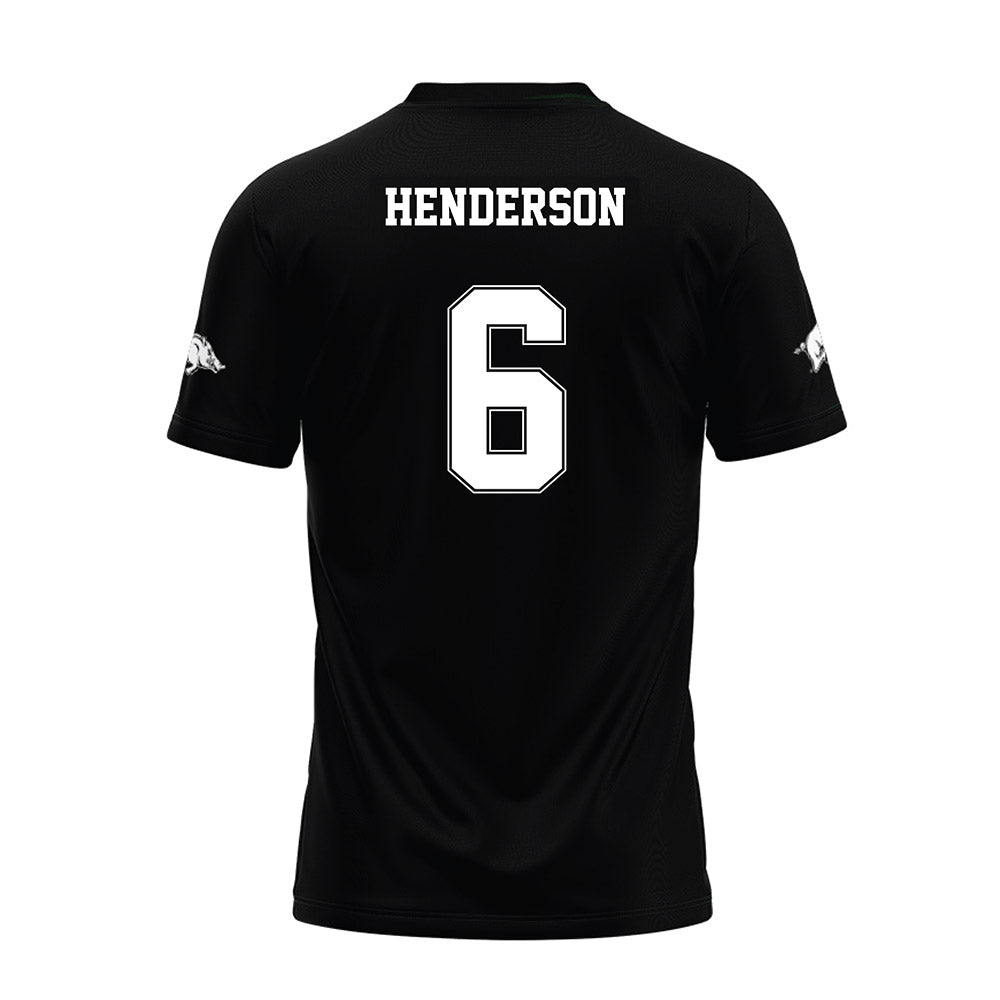 Arkansas - NCAA Football : Kavion Henderson - Black Premium Football Jersey