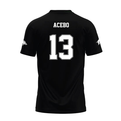 Arkansas - NCAA Football : Rykar Acebo - Black Premium Football Jersey