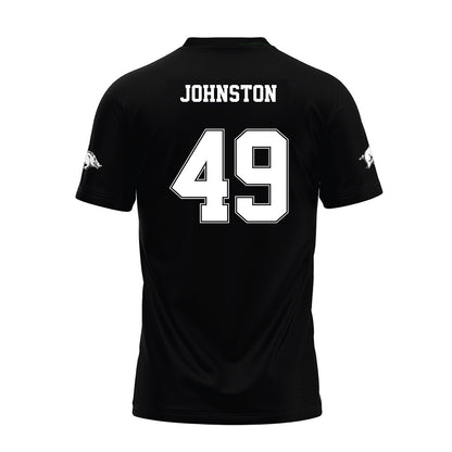 Arkansas - NCAA Football : Luke Johnston - Black Premium Football Jersey