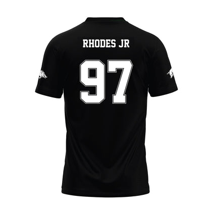 Arkansas - NCAA Football : Quincy Rhodes Jr - Black Premium Football Jersey-1
