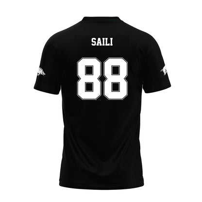 Arkansas - NCAA Football : Danny Saili - Black Premium Football Jersey-1