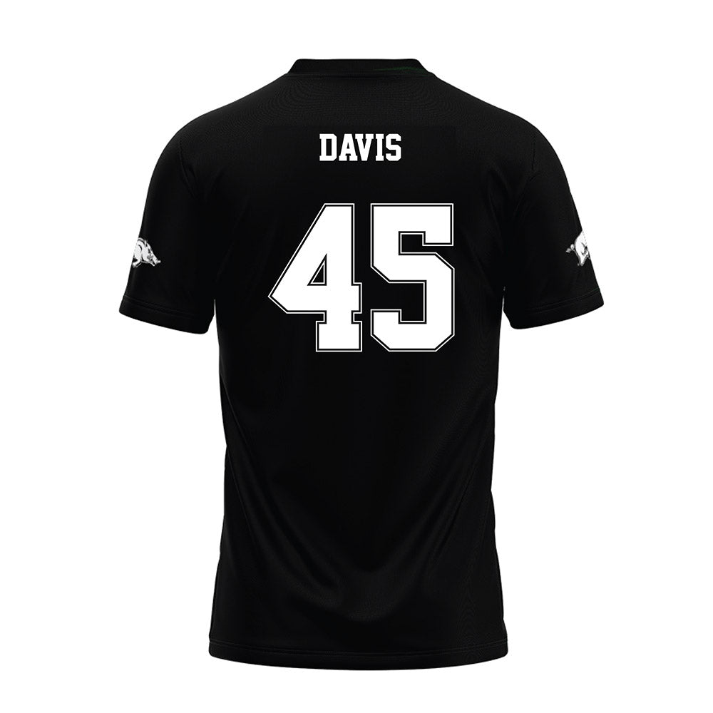 Arkansas - NCAA Football : Preston Davis - Black Premium Football Jersey