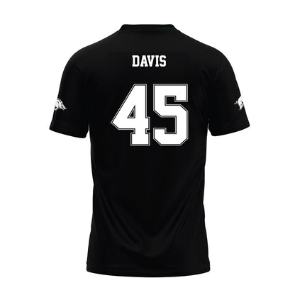 Arkansas - NCAA Football : Preston Davis - Black Premium Football Jersey