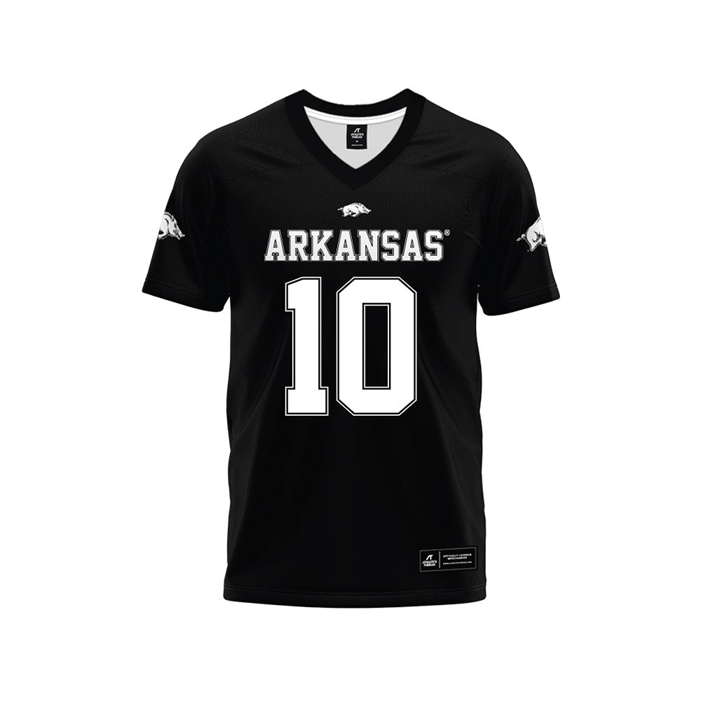 Arkansas - NCAA Football : Taylen Green - Black Premium Football Jersey