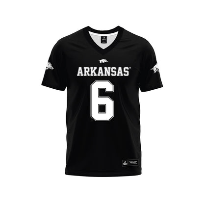 Arkansas - NCAA Football : Isaiah Sategna - Black Premium Football Jersey