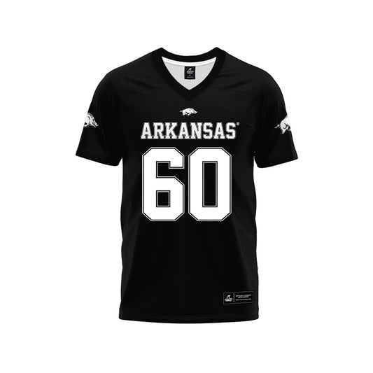 Arkansas - NCAA Football : Jonas Nantze - Black Premium Football Jersey