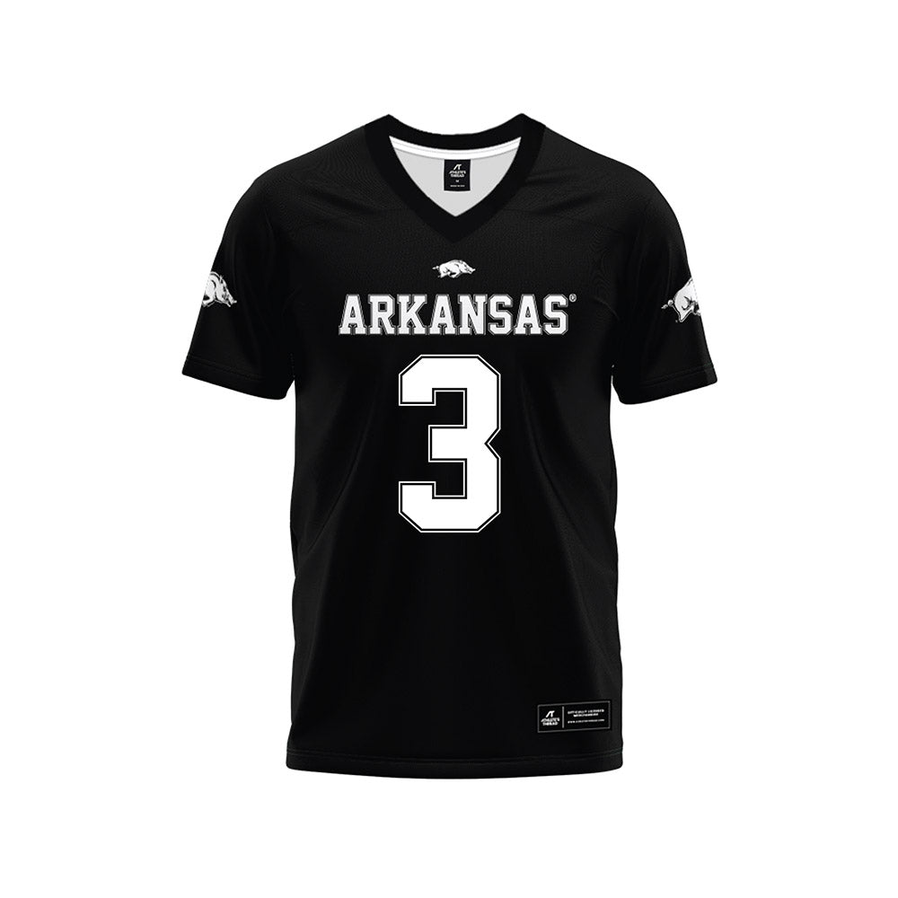 Arkansas - NCAA Football : Doneiko Slaughter - Black Premium Football Jersey