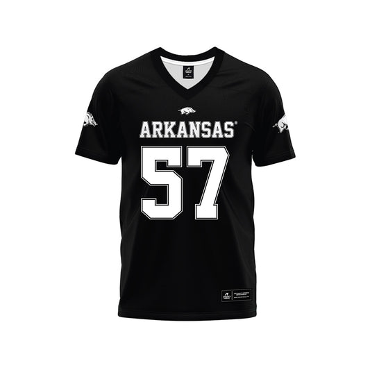 Arkansas - NCAA Football : Thomas Schueck - Black Premium Football Jersey