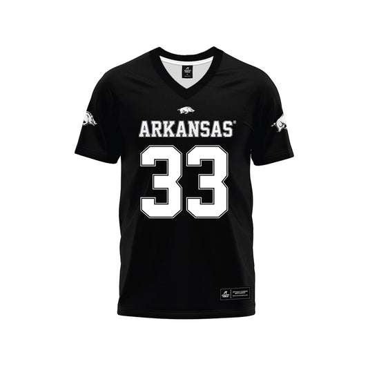 Arkansas - NCAA Football : Jeremiah Beck Jr. - Black Premium Football Jersey-0