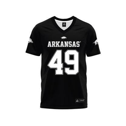 Arkansas - NCAA Football : Luke Johnston - Black Premium Football Jersey