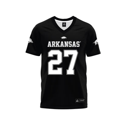 Arkansas - NCAA Football : Ahkhari Johnson - Black Premium Football Jersey