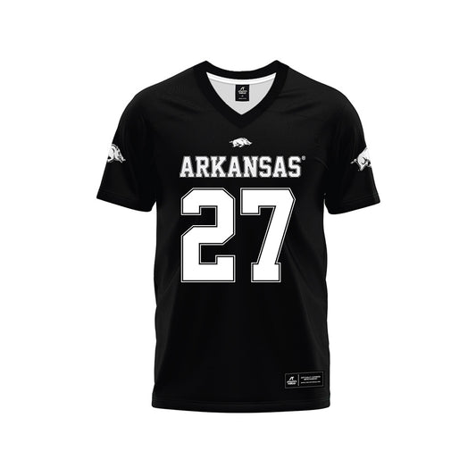 Arkansas - NCAA Football : Ahkhari Johnson - Black Premium Football Jersey