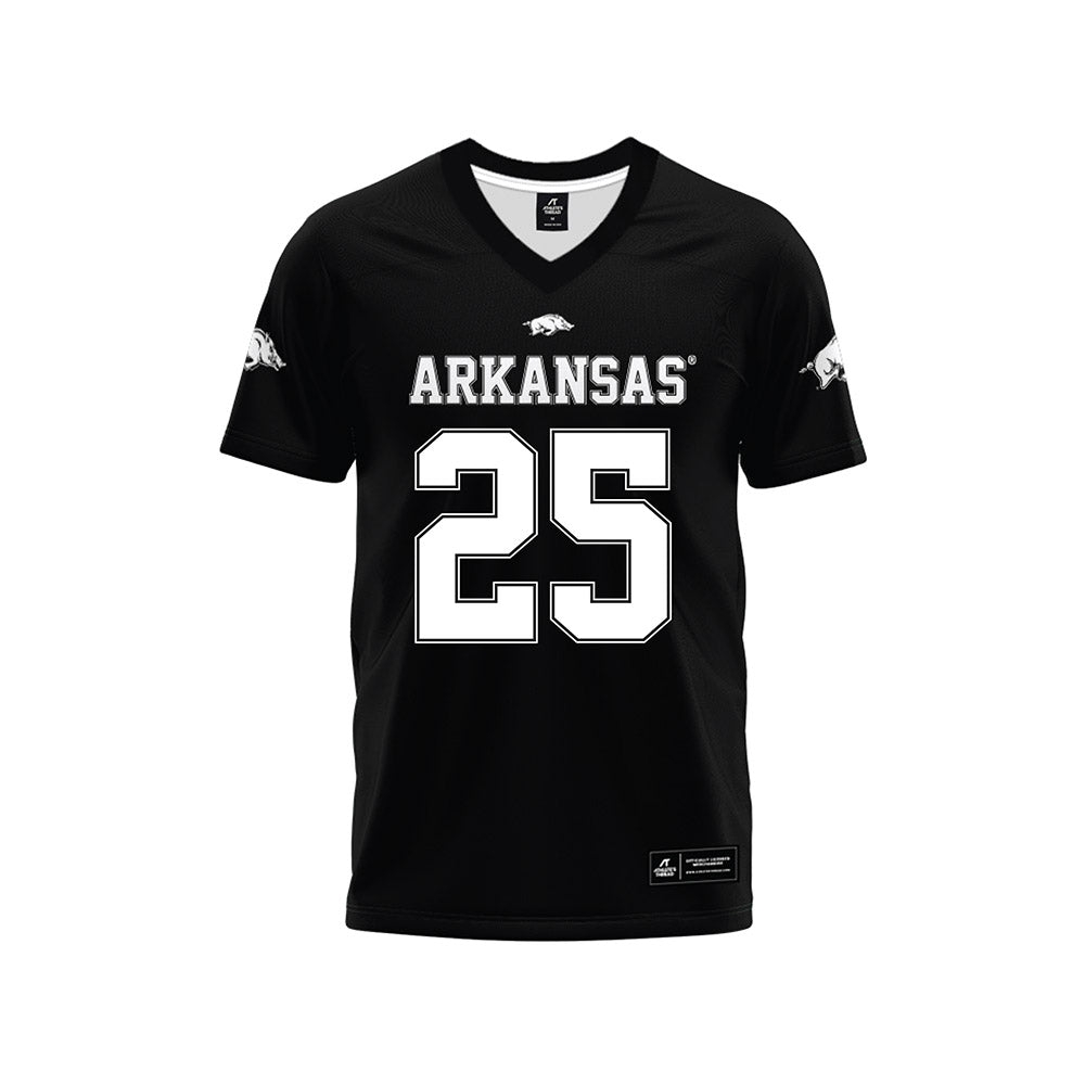 Arkansas - NCAA Football : Tavion Wallace - Black Premium Football Jersey-0