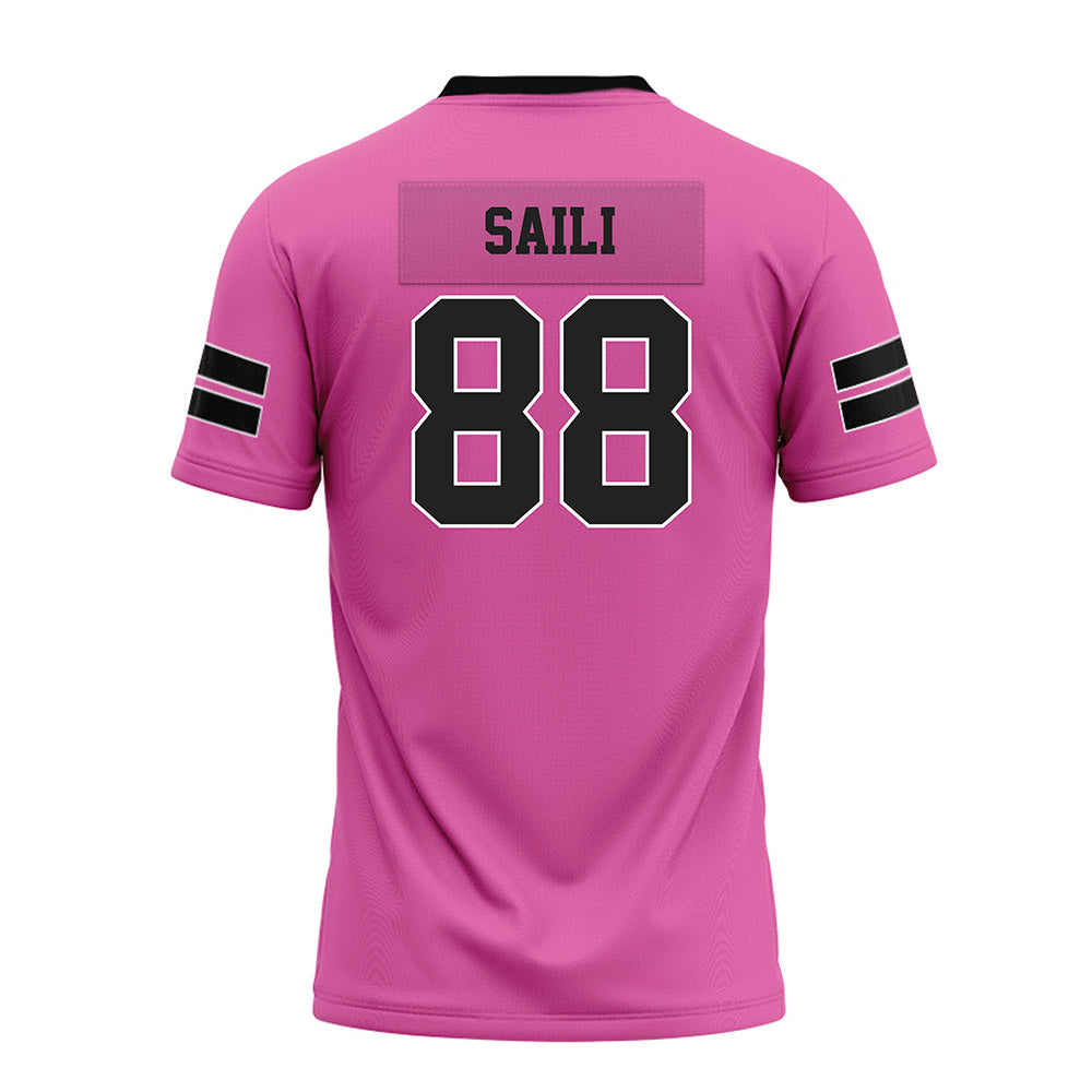 Arkansas - NCAA Football : Danny Saili - Pink Premium Football Jersey-1
