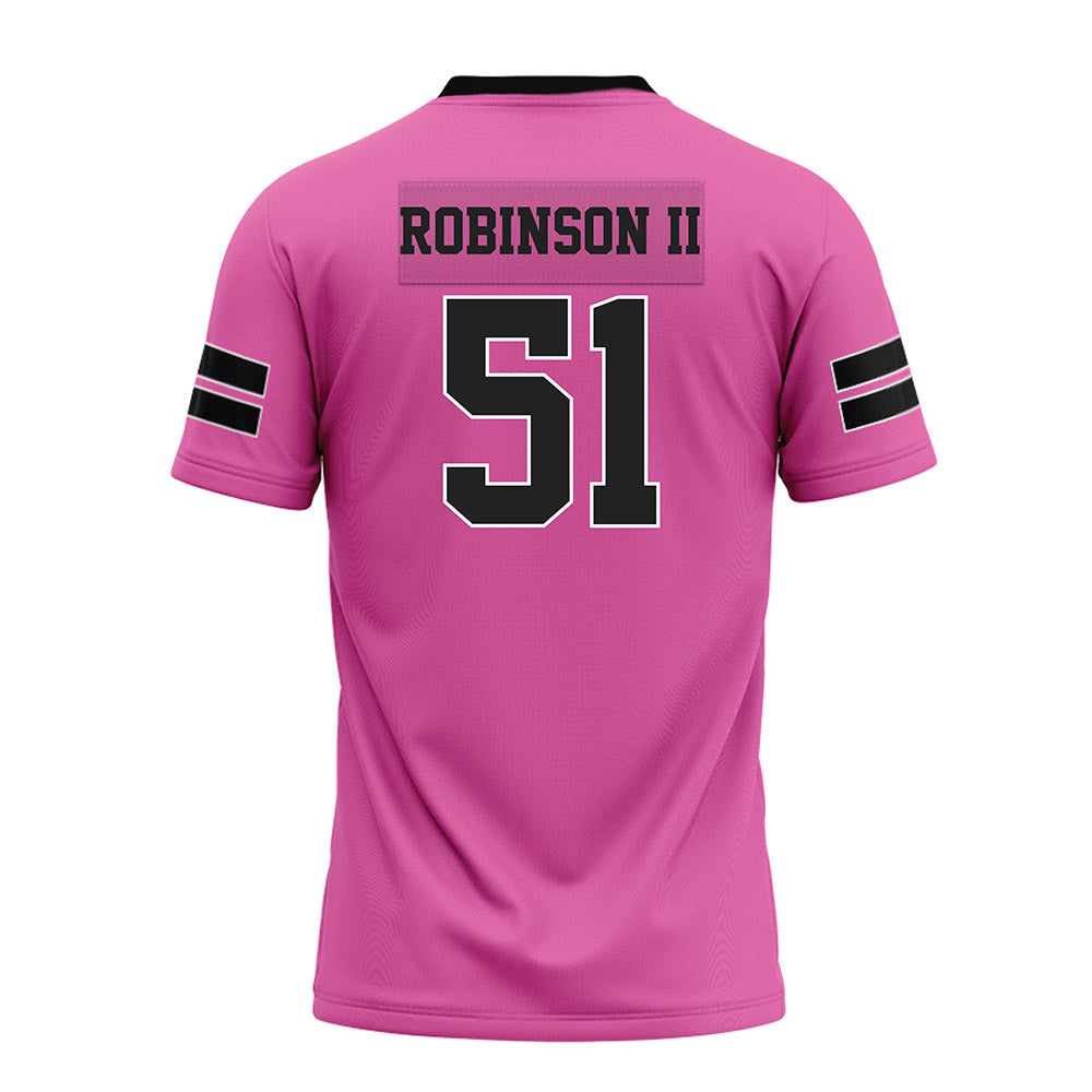 Arkansas - NCAA Football : Corey Robinson II - Pink Premium Football Jersey-1